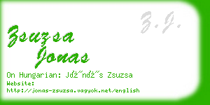 zsuzsa jonas business card